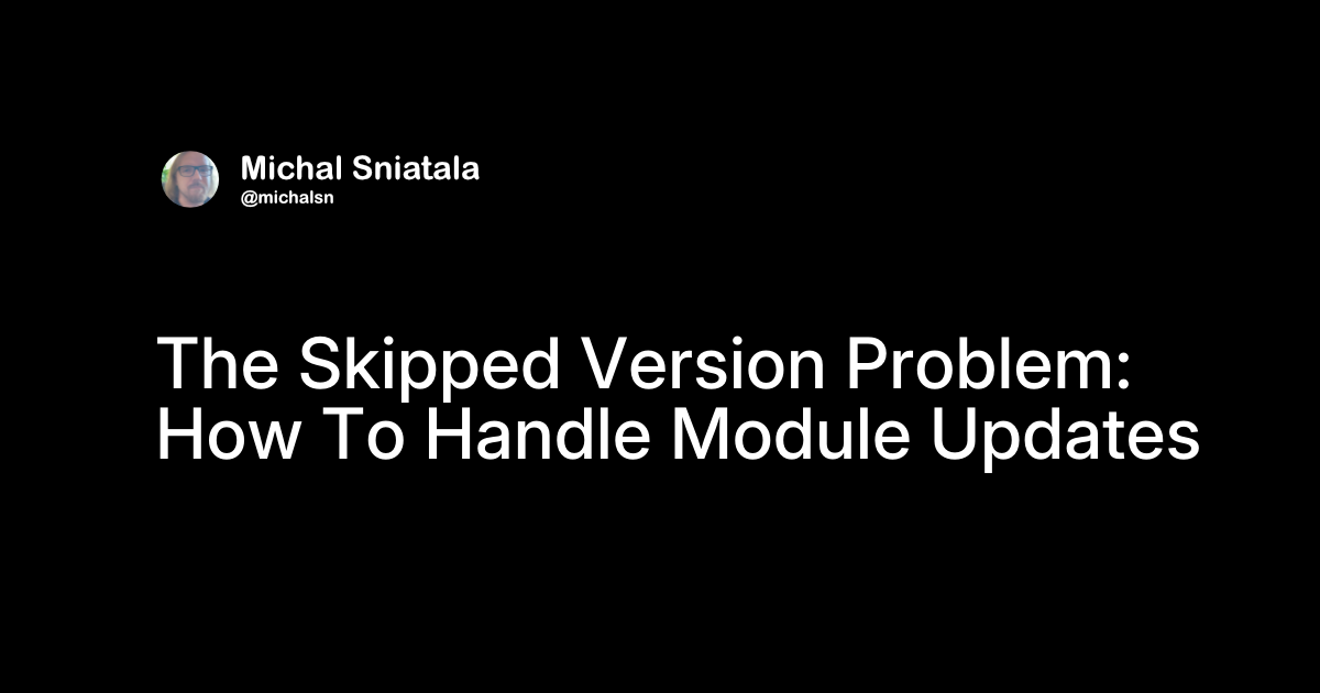 bugs - datelistplot inside dynamicmodule updates... The Skipped Version Problem: How To Handle Module Updates | michalsn